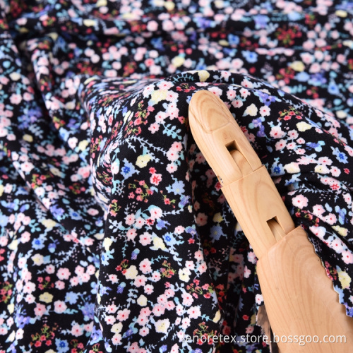 Stretch Polyester Sticka Dty Brushed Print Jersey Fabric